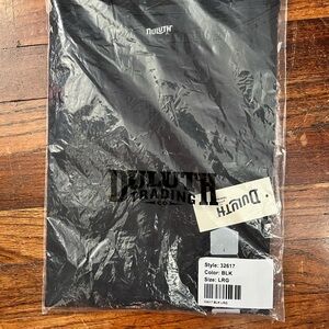 Duluth Trading Co. Black no-yank boatneck tank; Size L